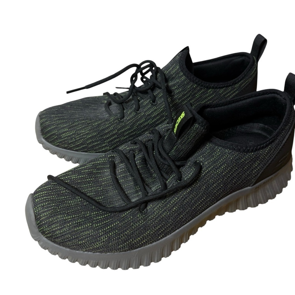 Skechers Men’s Depth Charge 2.0 Garnado Athletic Shoes Black/Green Size 9